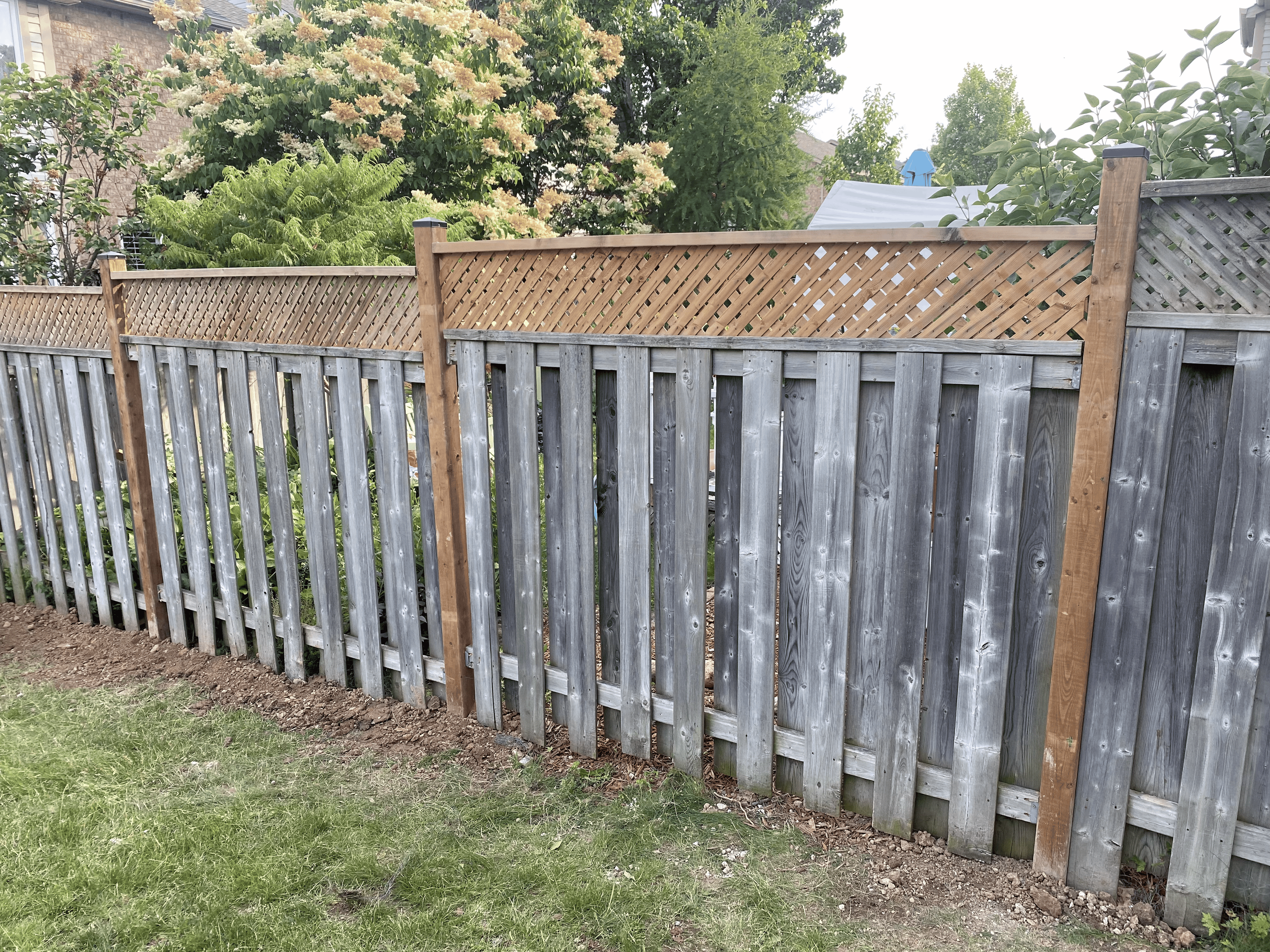 Repaired fence in Mississauga