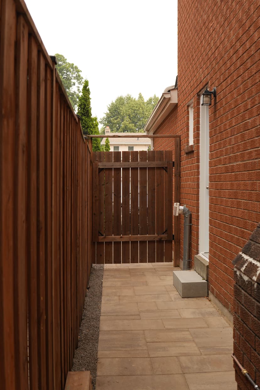Pressure-treated gate and fence with Interlock