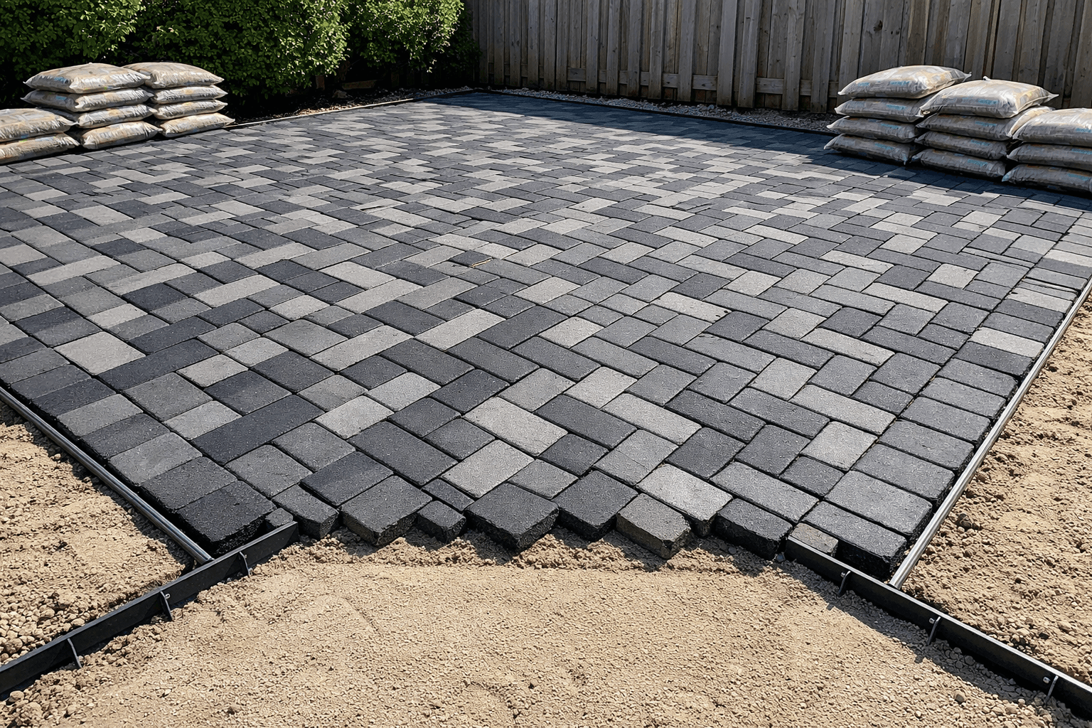 Interlocking Stone Installation by Oakville Fence Repair | All TruLandscape — photo 1