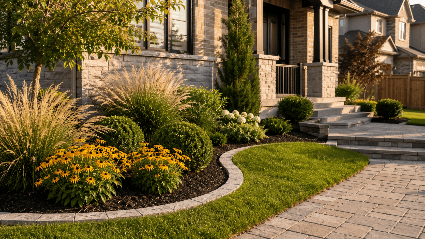 Low-Maintenance Front Yard Landscaping: 7 Ideas That Actually Work — Landscaping article by Oakville Fence Repair